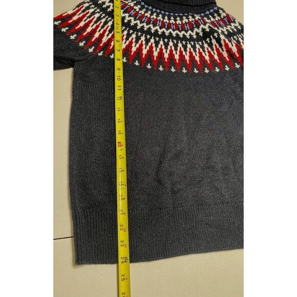 Tommy Hilfiger Women Small Fair Isle Turtleneck Sweater Multicolor - Picture 7 of 9